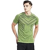 Akilex Mens Running Dry Fit T-Shirt Athletic Outdoor Short Sleeve Comfortable Sports Top
