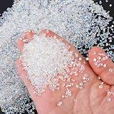 Lusofie 14400Pcs 3mm Acrylic Clear Diamond Rhinestones Vase Fillers AB Gold view 3