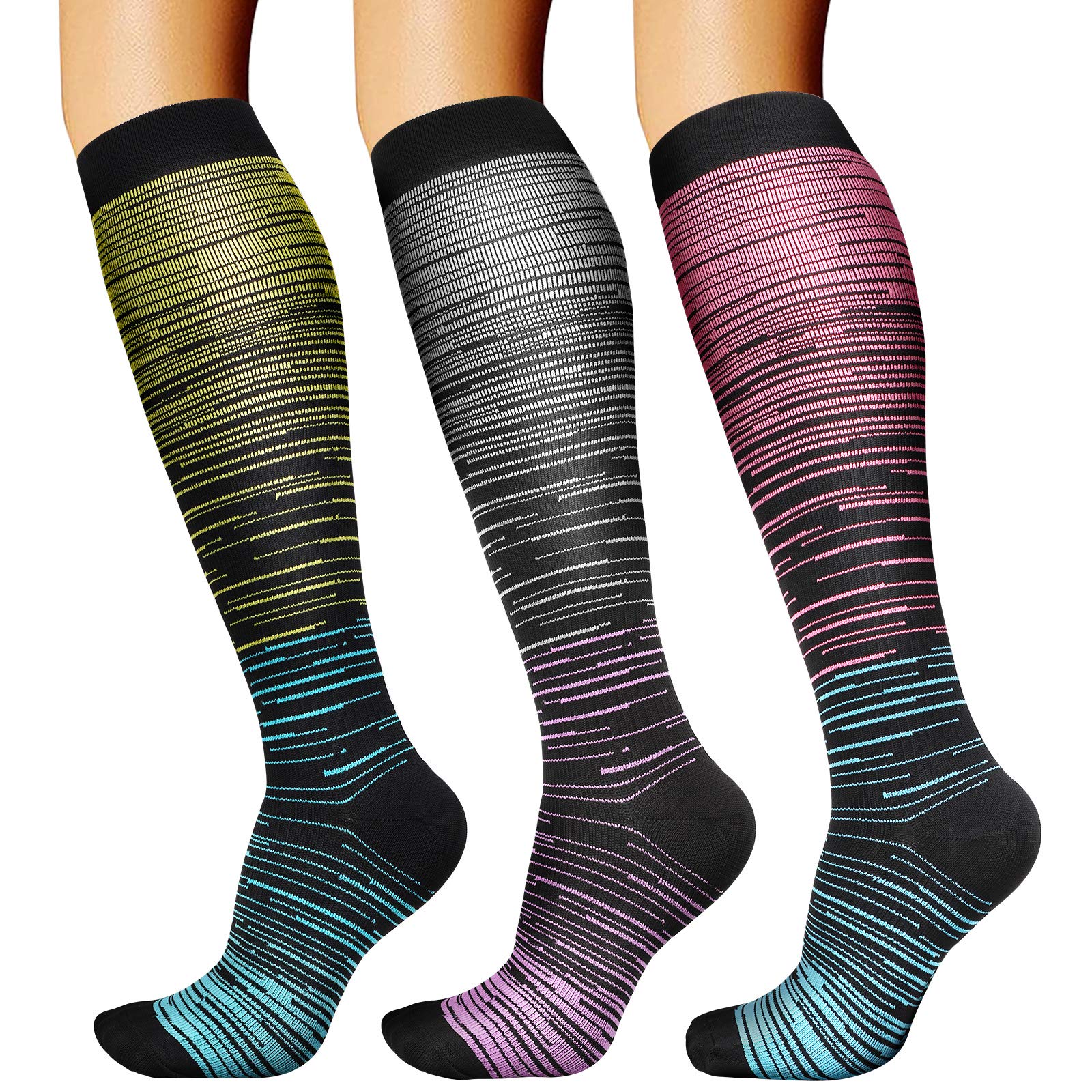 DRESHOW Compression Socks For Men & Women Best Support for Athletic Running Flight Travel Cycling — image 1