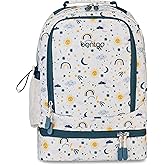 Bentgo Kids 2-in-1 Backpack & Insulated Lunch Bag - Durable 16” Backpack & Lunch Container in Unique Prints for School & Travel - Water Resistant, Padded & Large Compartments (Friendly Skies)