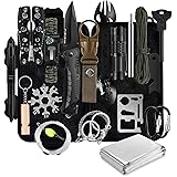 Gifts for Fathers Day Survival Gear and Equipment,31 Pieces in 1 Bag Emergency Supplies Survival Kit for Men,Fishing Accessor