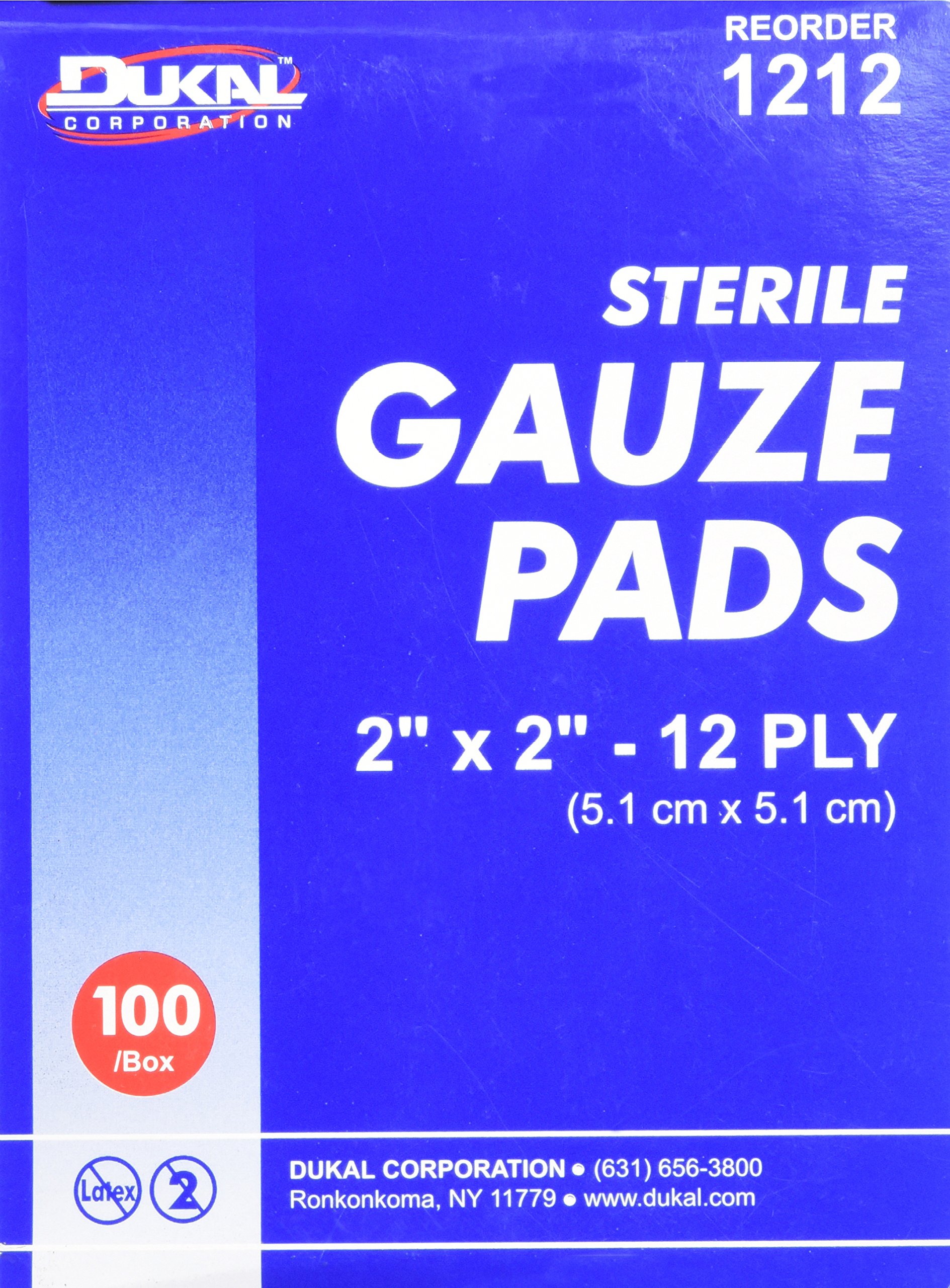 DKL1412 Dukal Sterile Gauze Pad, 4x4, 12 ply Health