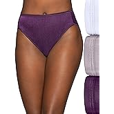 Vanity Fair Women's Illumination Hi Cut Panties, Silky Stretch & Satin Trim