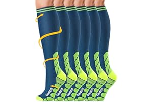 CAMBIVO 3 Pairs Compression Socks for Men & Women(20-30 mmHg), Compression Stocking for Swelling, Running, Flight, Pregnancy