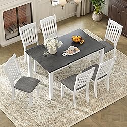XD Designs Farmhouse Rustic 7-Piece Dining Table