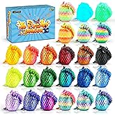 Cybermaker 24PCS 3D Printed Dragon Toys Eggs with Dragon Inside, Basket Stuffers for Boys & Girls, Easter Theme Party Favors, Easter Egg Hunt, Classroom Prize Supplies Gifts