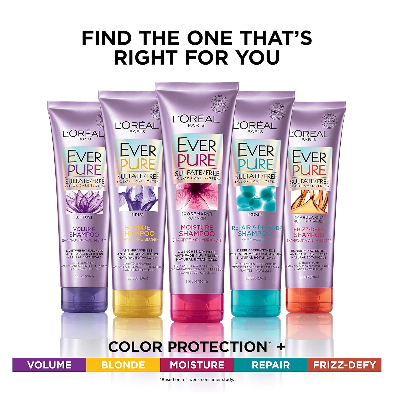 L'Oréal Paris EverPure Moisture Sulfate Free Shampoo and Conditioner for Color-Treated Hair, 8.5 Ounce (Set of 2): Beauty