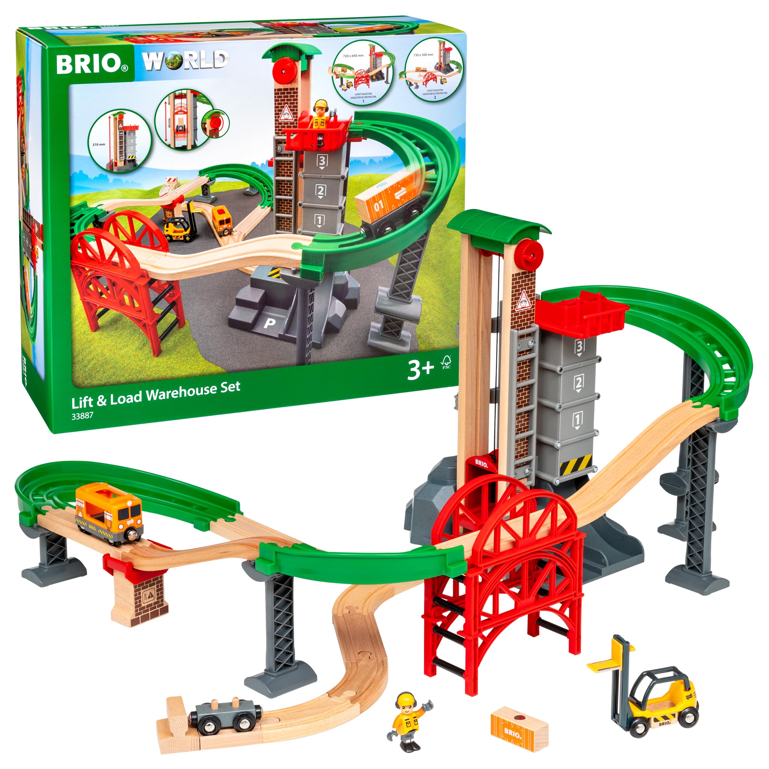 BRIO (ブリオ) ウェアハウスレールセット 33887 対象年齢 3歳~ 【おもちゃ 玩具 木製おもちゃ 木製レール レールセット プレゼント（誕生日/クリスマス）】商品画像