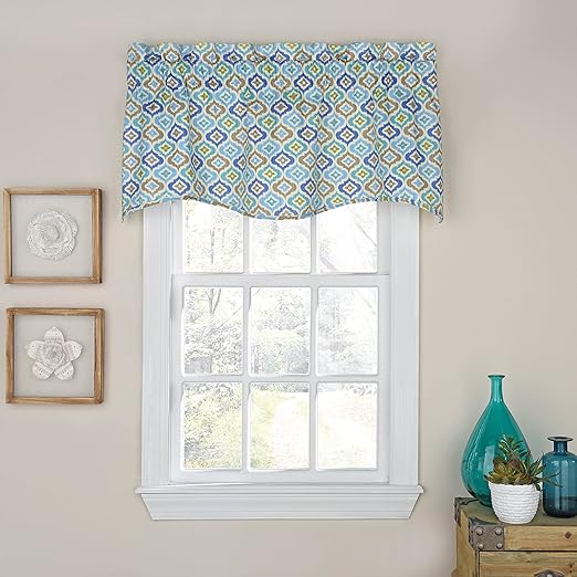 Amazon Com Waverly Lunar Lattice Window Valance 18x52 Celestial
