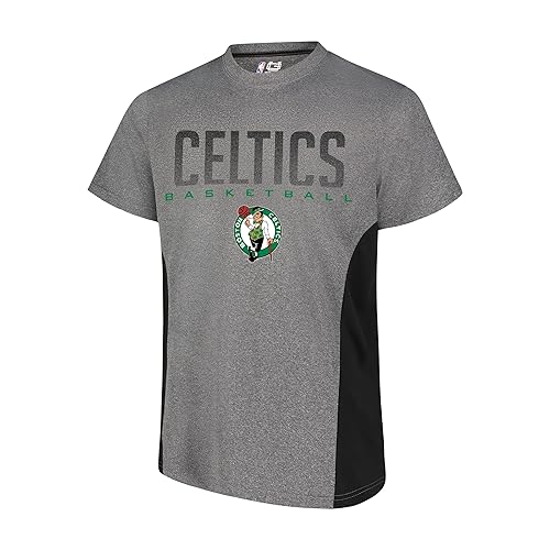 Ultra Game NBA Official Men’s Super Soft Supreme T-Shirt - Unisex, Boston Celtics, Heather Charcoal, Small