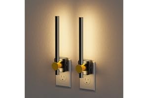 JandCase Night Lights Plug into Wall,0-200LM Dimmable LED Nightlights, 2 Pack Soft White 3000K Vanity Night Light with Auto Light Sensor for Bathroom Dressing Room