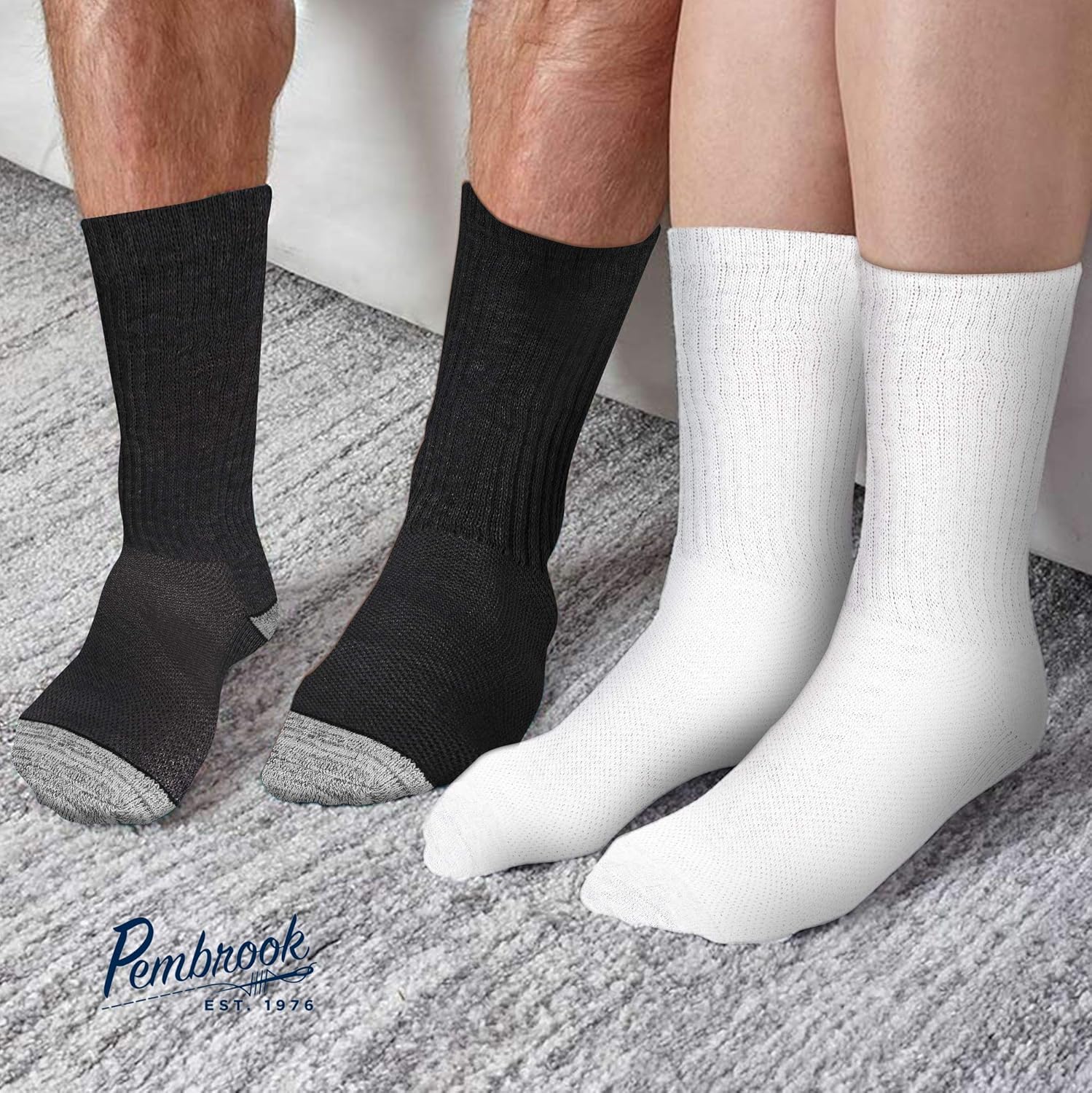 Diabetic Socks Women & Men | Wide Non Binding Edema, Neuropathy Socks (6-pairs): Clothing