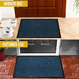 Homatz Indoor Door Mat Heavy Duty Rubber Non Slip Washable 60x90cm Blue view 7