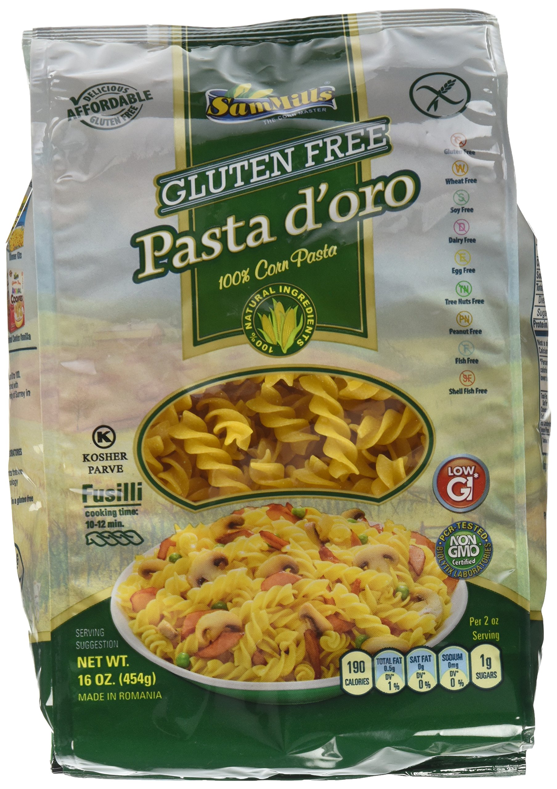 Sam Mills Pasta D'Oro Gluten Free Penne Rigate, 1Pound