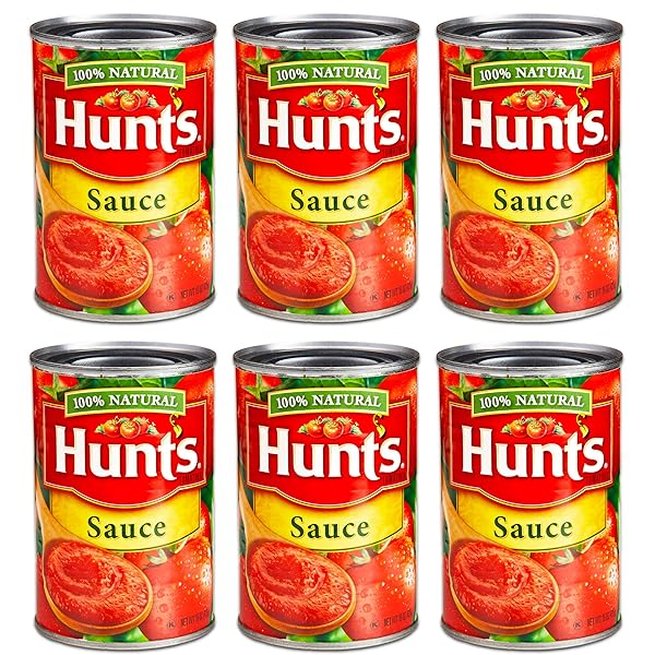 HUNT’S 100% NATURAL TOMATO SAUCE, 15 OUNCE – 6 PACK