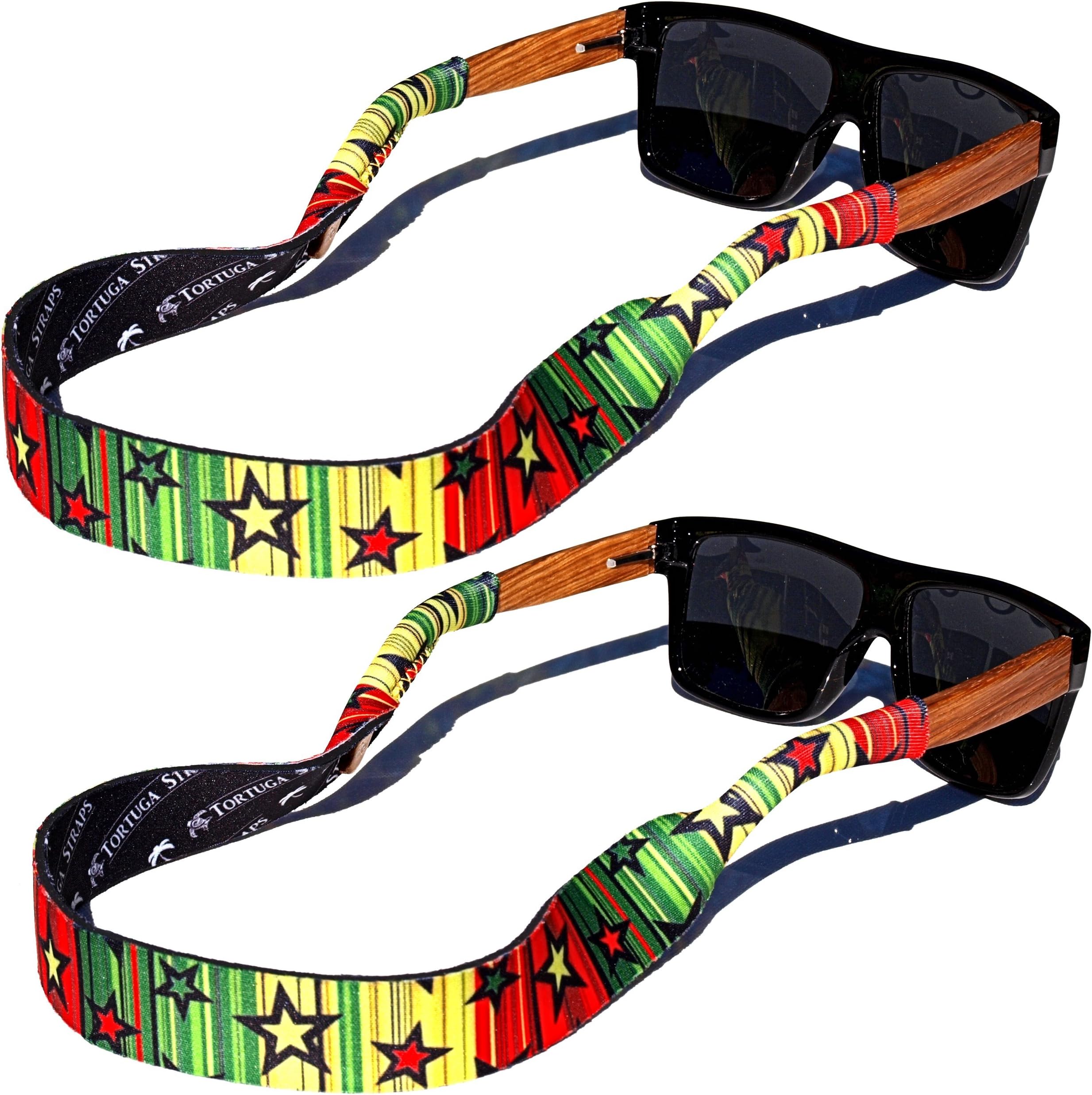 TORTUGA STRAPS FLOATZ Relaxed Fit Adjustable Glasses Strap | 2 Pk Neoprene Floating Sunglass Straps & Retainer