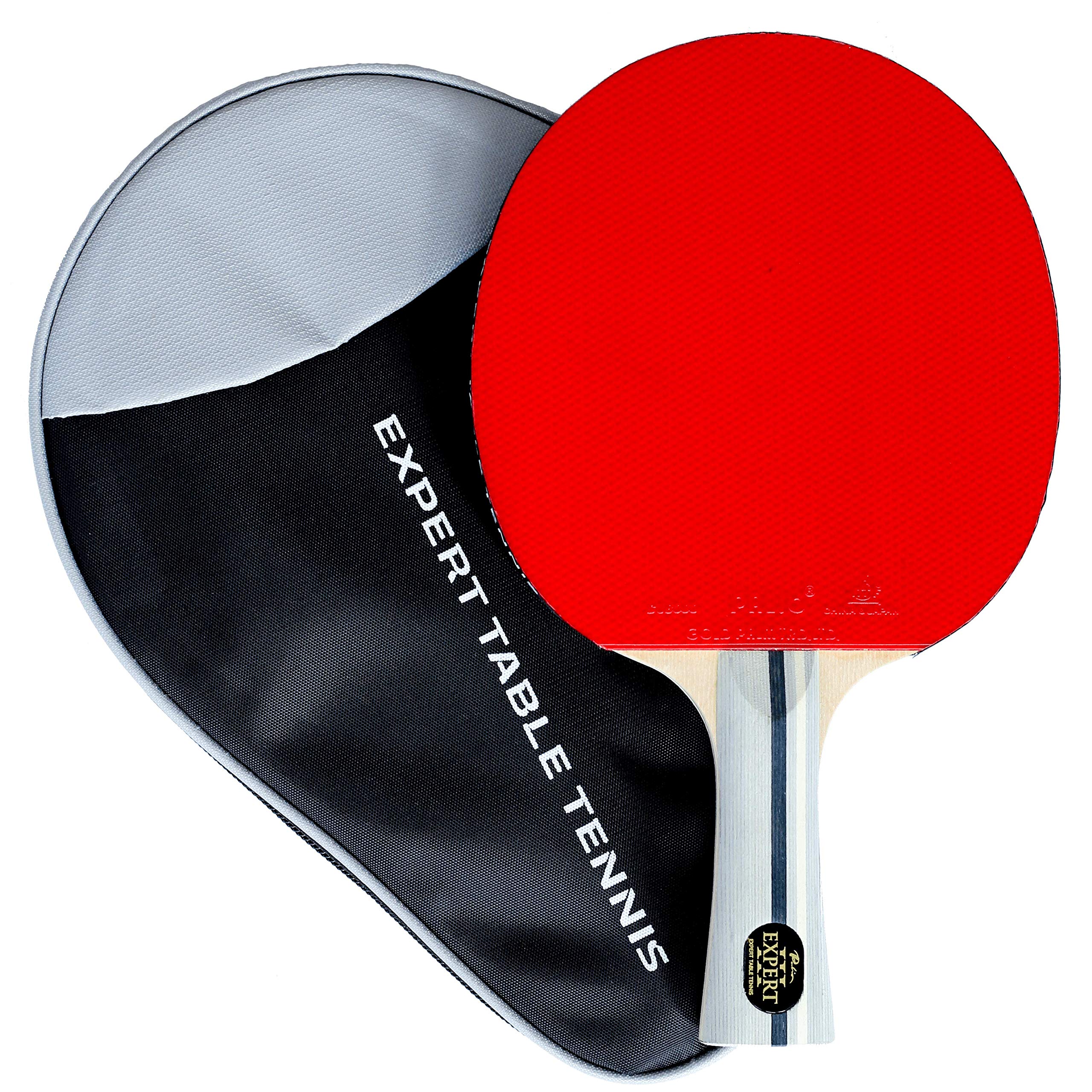 Palio Expert 3.0 Table Tennis Bat & Case | ITTF Approved High-Performance Ping Pong Racket for Beginners | Maximum Spin & Control (Single Bat)