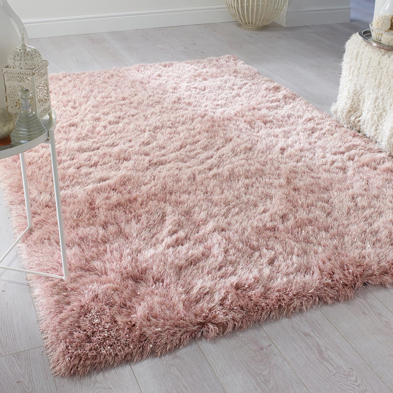 Flair Rugs Contemporary Deep Thick Quality Tufted Long Pile Plain