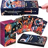 XSYLOHXL Celestial Dreamy Wilds Tarot Cards for Beginners with Guidebook, RWS-Inspired 78-Card Deck, Holographic Pink Gilded Edges, 400GSM Card Stock