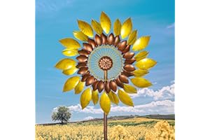 PURE ECHO Wind Spinner Clearance Outdoor, 84 inches Large Metal Wind Spinners Christmas Decorations Outdoor for Yard and Garden, Birthday Gifts for Women