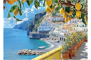 MINIWAN 500 Piece Amalfi Coast Puzzle, Premium Jigsaw Puzzle for Adults, Rustic Style, 23 x 15 Inches