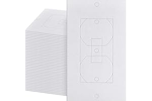 Tondiamo 30 Pcs Outlet Insulation and Draft Sealers Foam Insulation Pads Electrical Outlet Light Switch Covers Wall Gasket (White)