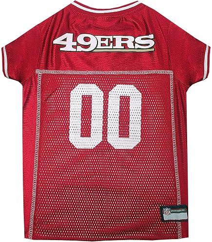 San Francisco 49ers Pet T-Shirt - Team Logo Dog & Cat Shirt, Stretchy Cotton Blend