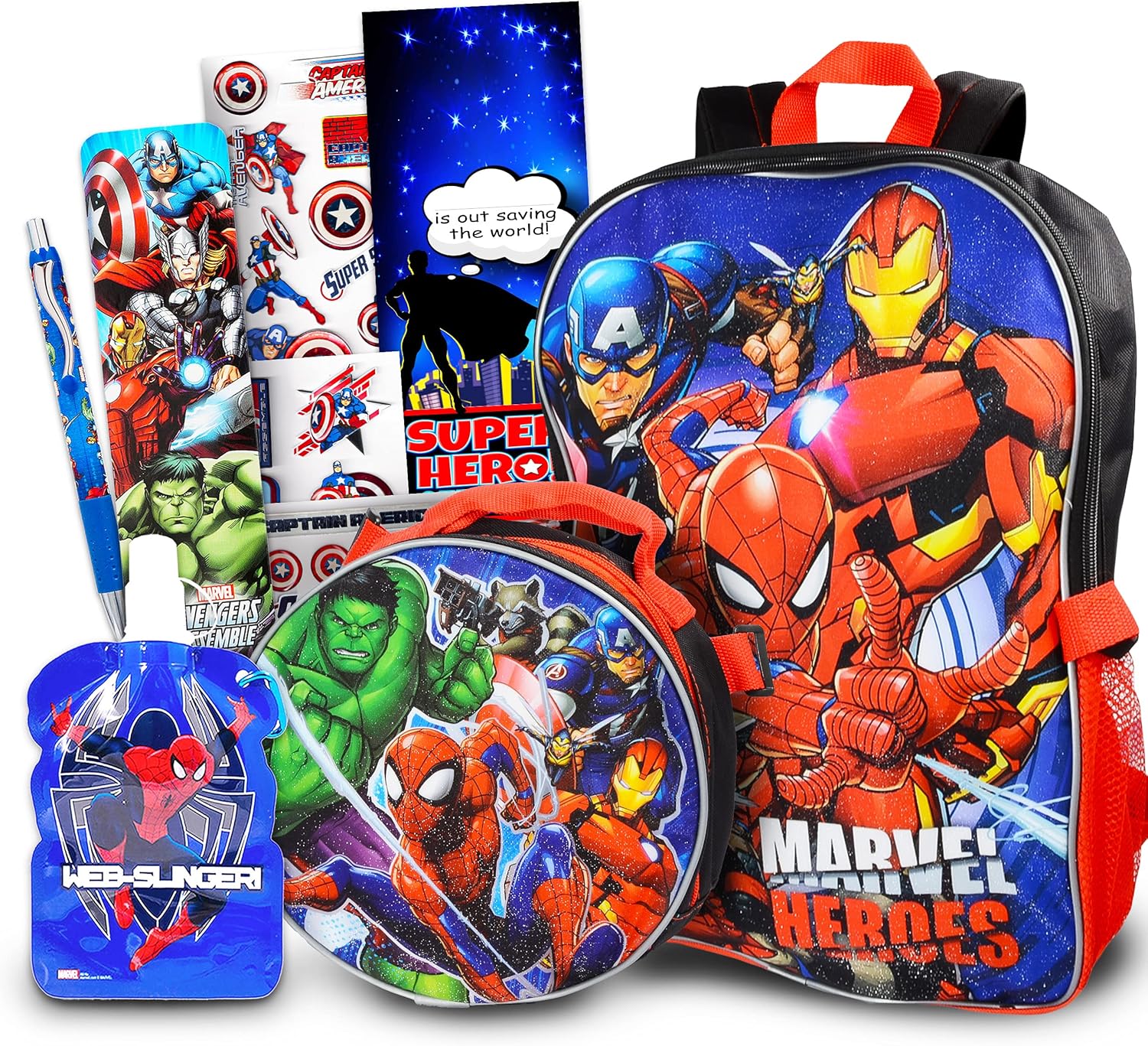 Marvel Avengers Backpack for Boys, Girls, Kids 16" Marvel Backpack