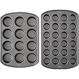 Wilton Perfect Results Premium Non-Stick Mini and Standard Muffin Pan Set, 2-Piece