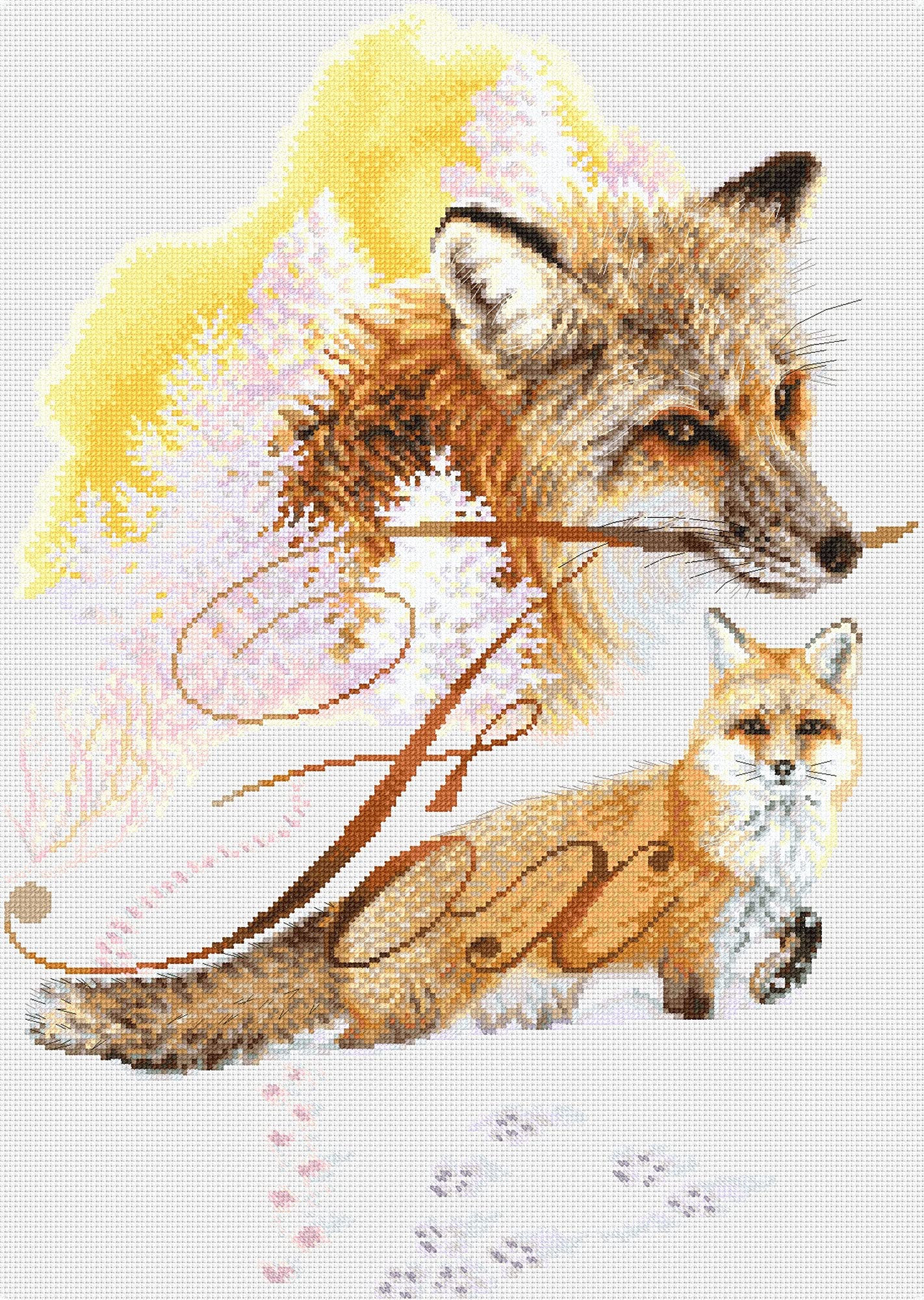 RTO Cross Stitch Kit, Cotton, Multicoloured, 28,5x40.5 cm