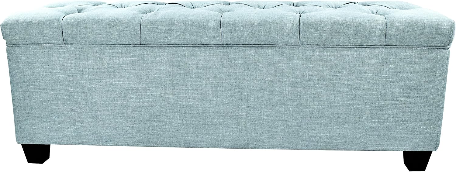 Amazon Com Mjl Furniture Designs Hjm100 Upholstered Storage Bench Light Sea Foam Home Kitchen