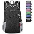 ZOMAKE Ultra Lightweight Packable Backpack 10L, Small Daypack Light Foldable Backpacks Water Resistant Day Bag for Hiking(Black)