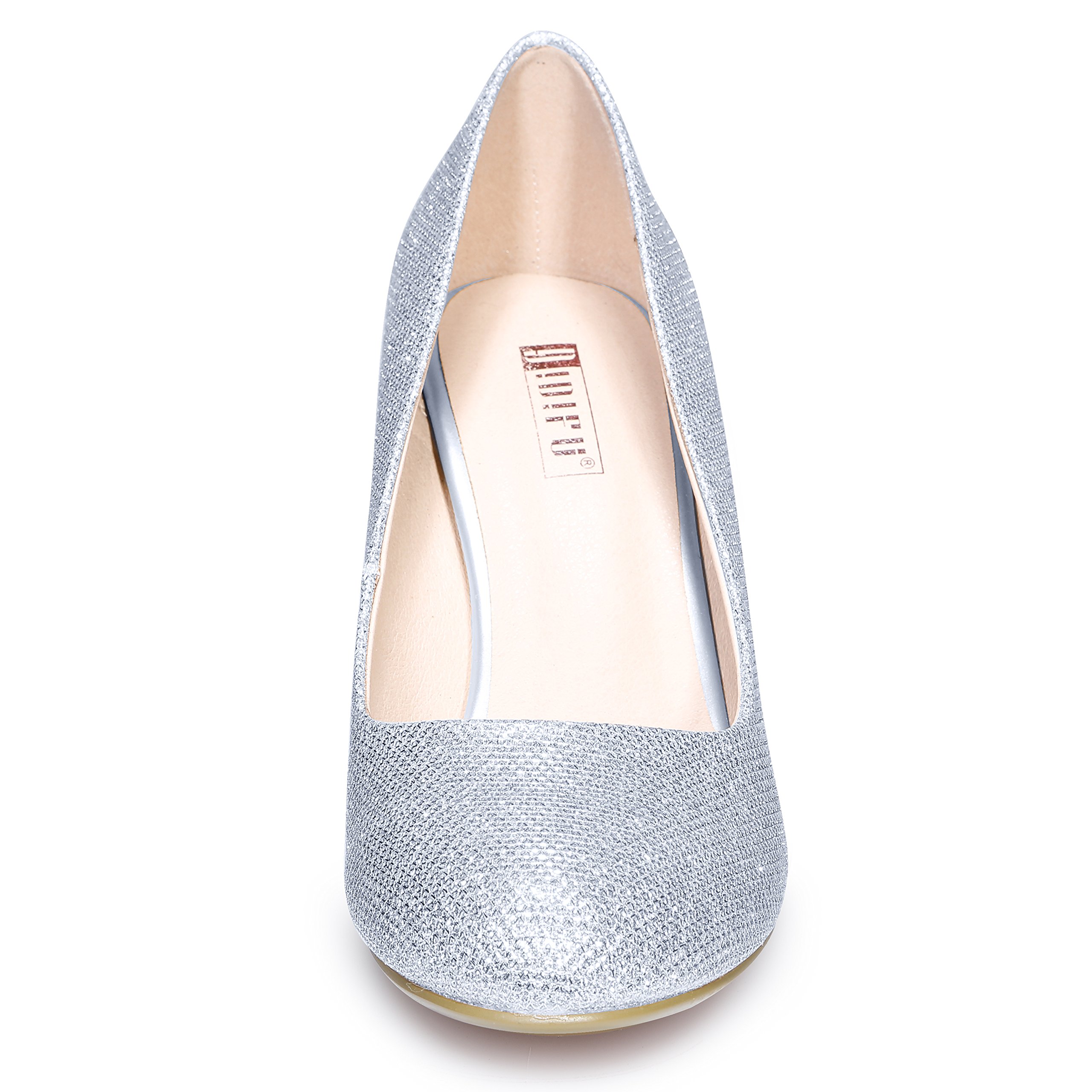 IDIFU Women's RO4 Classic Closed Round Toe Dress Pump High Heel Slip on