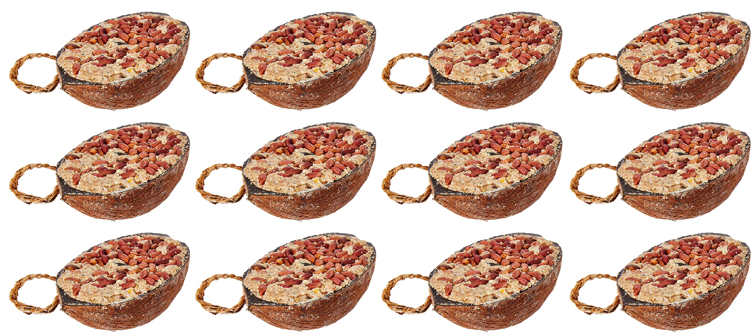 Garden Ting Peanut Coconut Halves Wild Bird Treat, 2.4 kg - 12 count