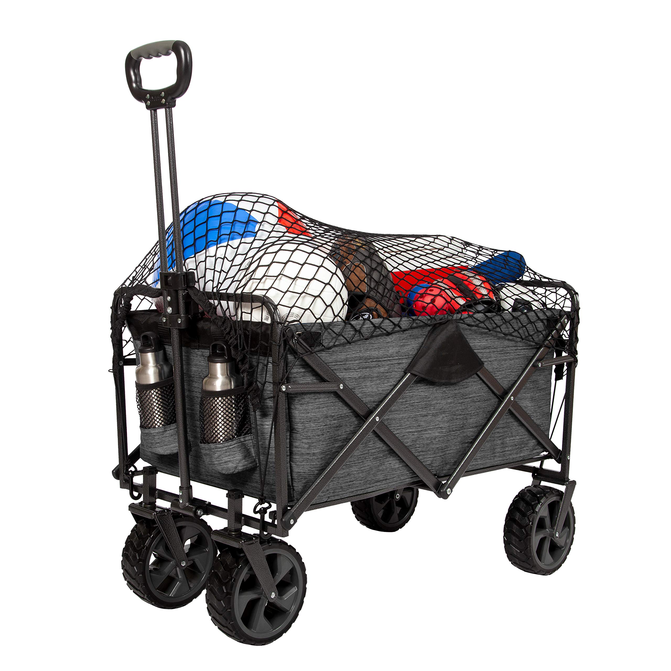 Photo 1 of ***STOCK PHOTO FOR REFERENCE ONLY***
MacSports XL Heavy Duty Collapsible Outdoor Folding Camping Gear Grocery Cart Portable Lightweight Utility Adjustable Rolling Cart All Terrain Sports Beach Wagon with Cargo Net