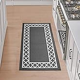 Nautica – Runner Rug | Indoor Runners for Hallways and Entry Rugs| Non-Slip and Non-Skid Entry and Kitchen Door Mat| Machine Washable Entryway Carpet Rugs | 26" x 72"| Trellis Dark Grey