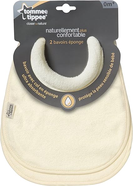 Tommee Tippee Pack De 2 Bavoirs Eponge Beige Amazon Fr Bebes Puericulture