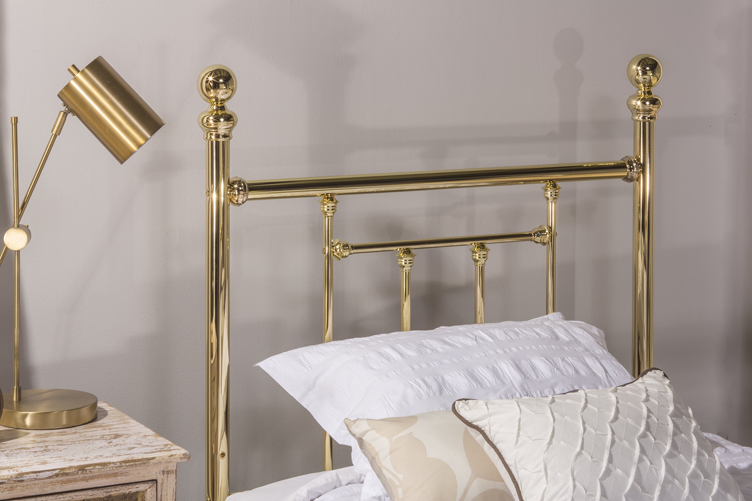 Hillsdale Furniture 1035 Chelsea Twin Headboard, Classic Brass