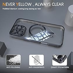 IAIYOXI Magnetic Clear Case for iPhone 16 Pro Max