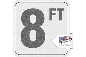 Aquatic Custom Tile, 8FT Pool Depth Markers, 6x6 Inches Vinyl Pool Stickers, Swimming Pool Number Markers, Pool Safety Signage, Adhesive Pool Depth Markers Stickers for Decks, Made in USA