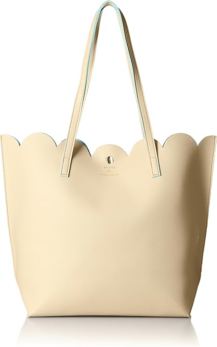 Amazon アットコレクション スカラップトート 1012 ベージュ トートバッグ