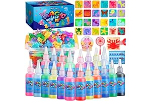 Kidisego Aqua Fairy Water Gel Kit for Kids, Magic Water Elf Toy Kit with 20 Colors Magic Gel, Aqua Fairy kit with 24 Shape Molds, Crate Your Own Magic Elf Kits Water Pets Craft Kits for Kids