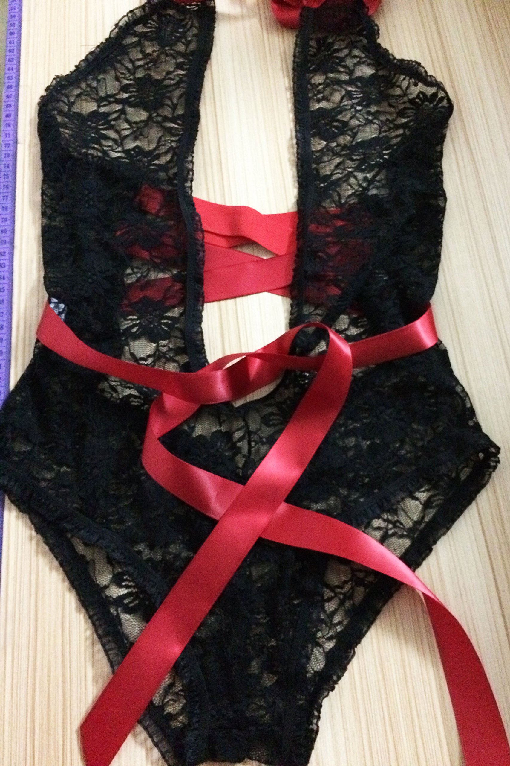 Women Sexy Lace Lingerie Set Cosplay Outfit Sheer Baydoll