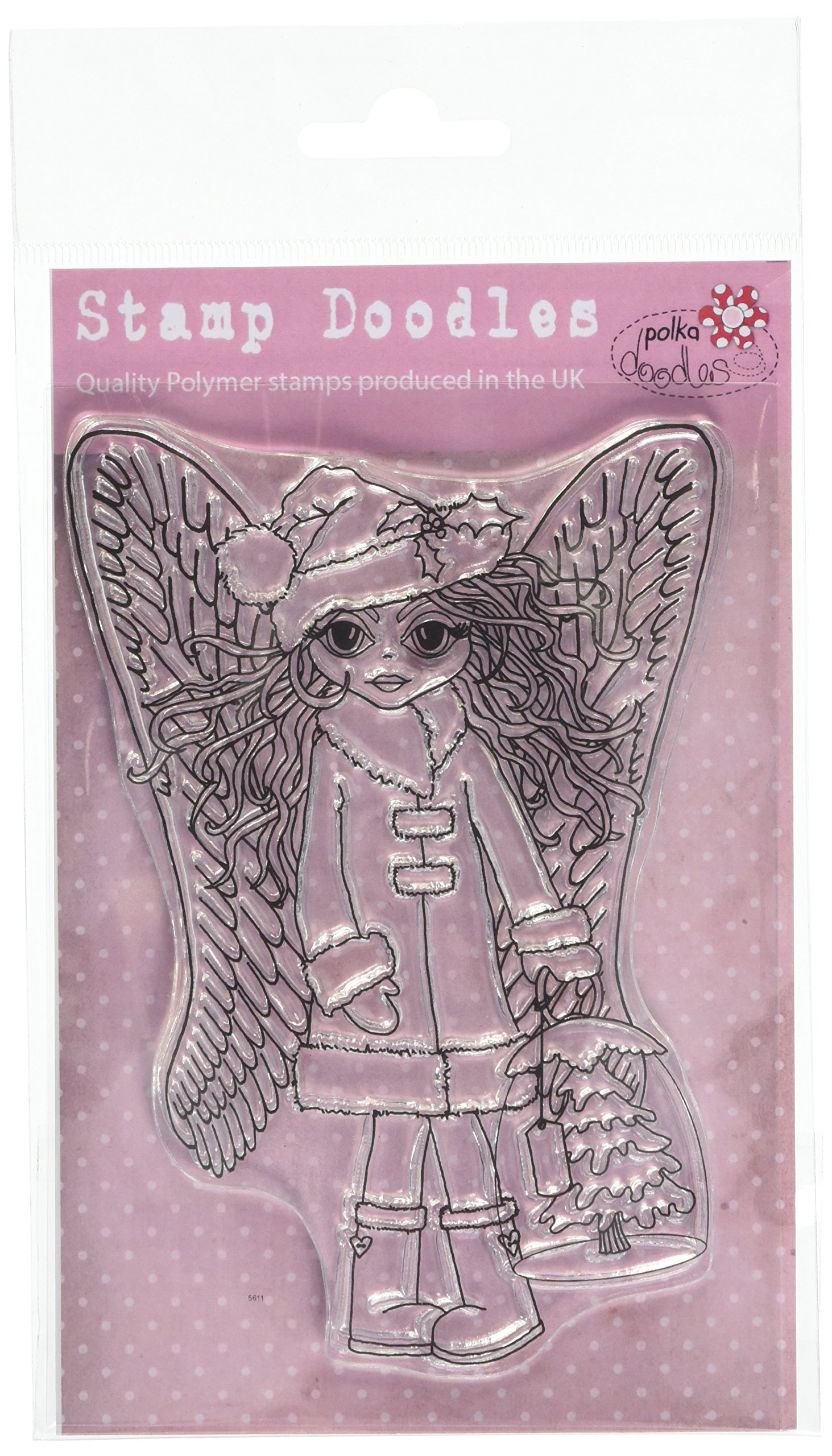 Polkadoodles A6 Angel Tree Cage Clear Polymer Stamp