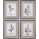 Uttermost Casual Gray Study 17 1/2" High 4-Piece Framed Wall Art Set