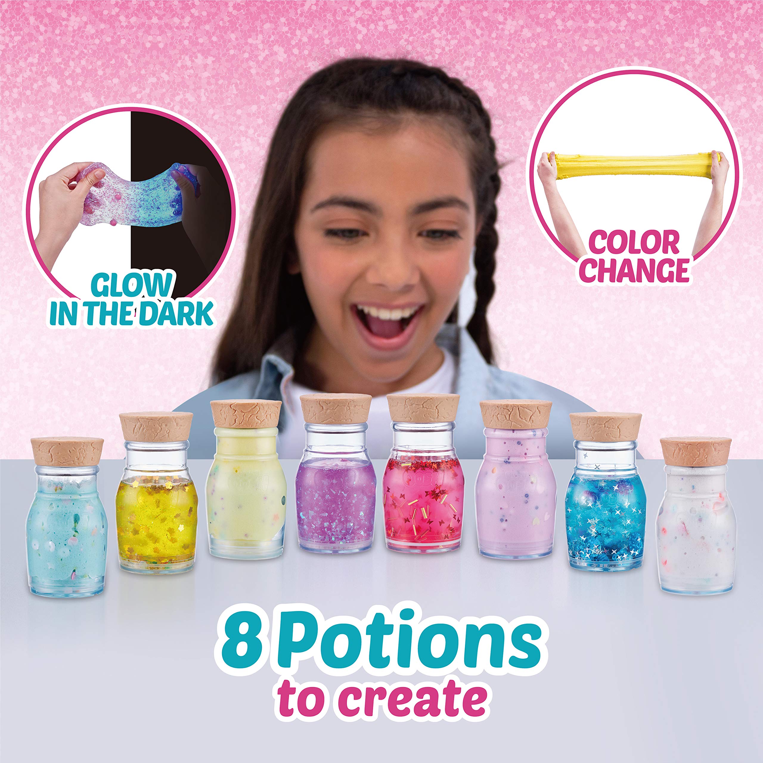 Oosh Potions Slime Surprise (Teal) by ZURU DIY Slime Kit with Sparkles, Beads, Glittler, Stress Relief, Party Favors, Magical Fluffy Putty Slime for Kids and Girls Ages 6+