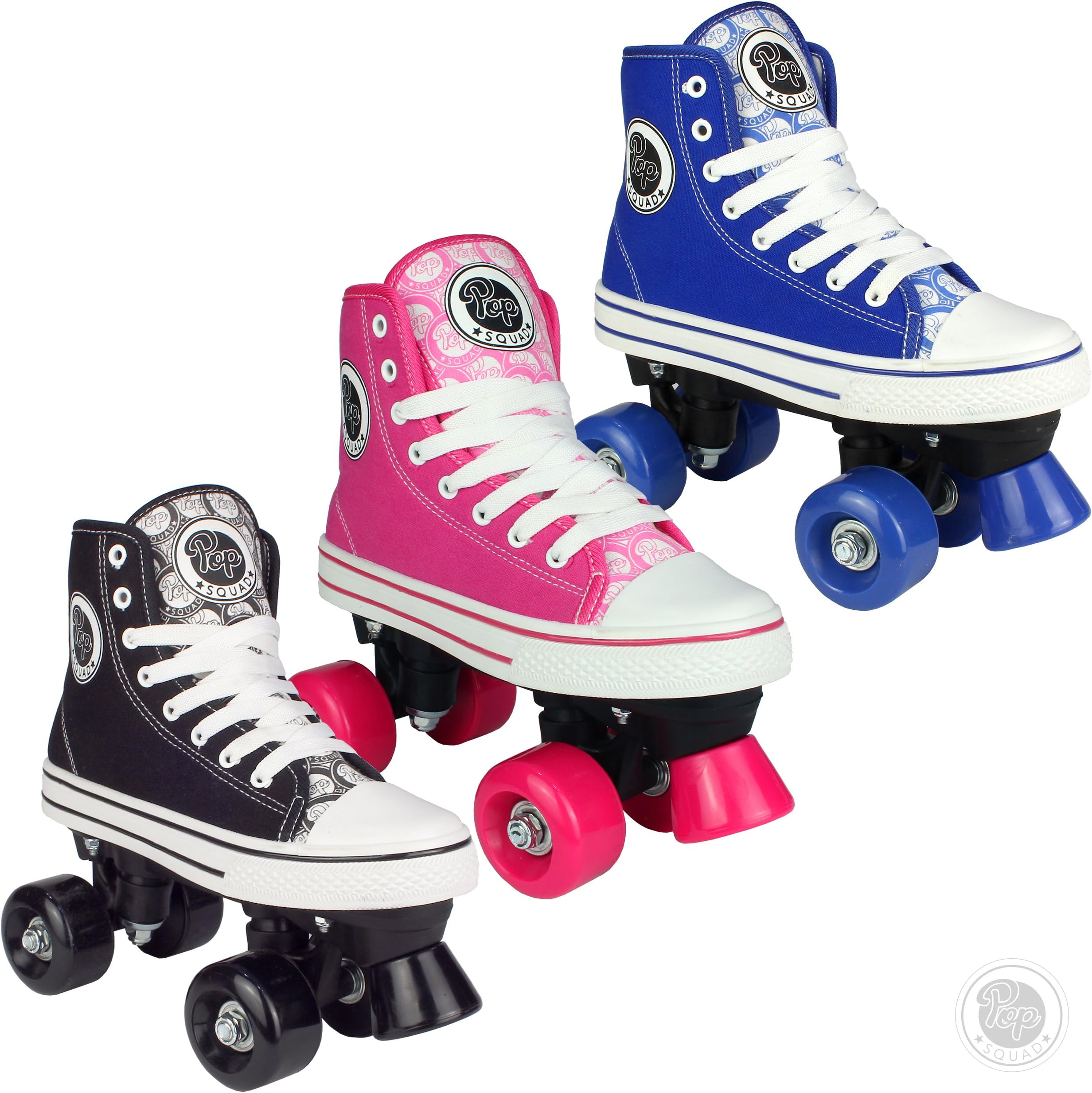 Pop Squad - Midtown Quad Roller Skate - Various Colours / Sizes (Hot Pink, UK1)