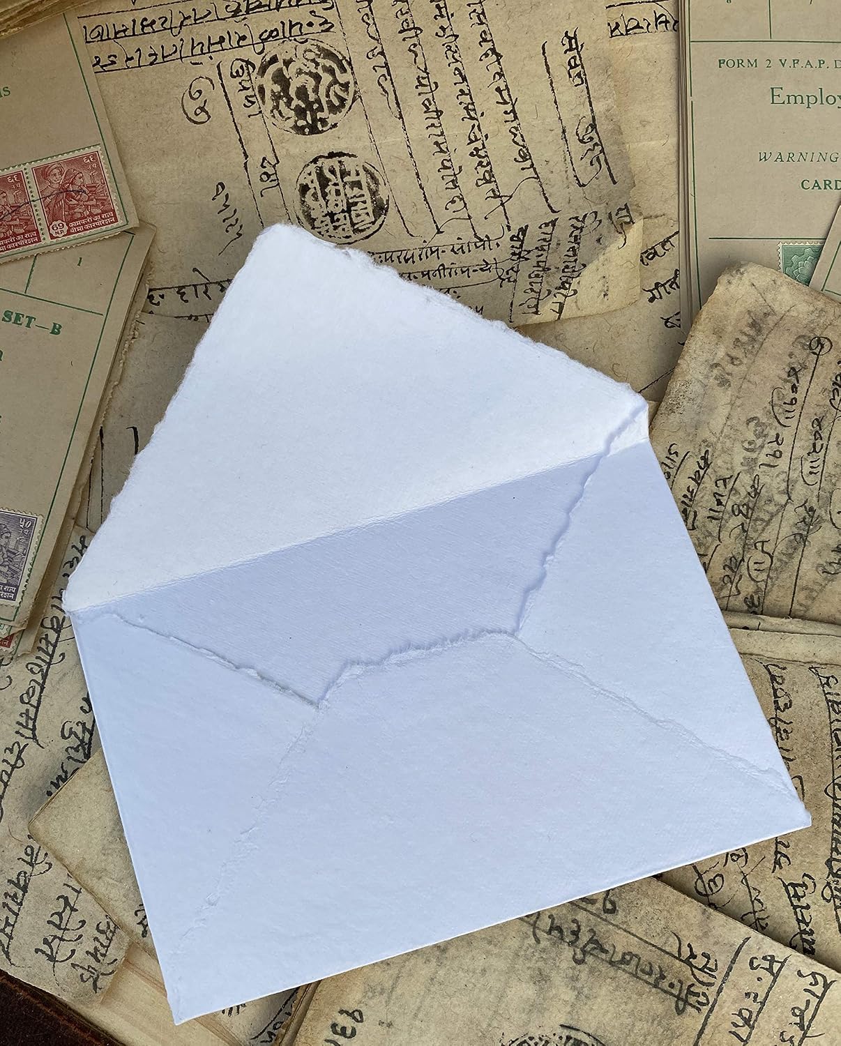 Wanderings Handmade White Deckle Edge Envelope, 11x16cm Package of 25 - Image 5
