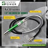 Dynamic Power 1/8" Air Micro Die Grinder DP313321B Detail Work Smooth Finishes view 4