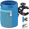 KEMIMOTO Motorcycle Cup Holder, Oxford Fabric Motorcycle Drink Holder with 0.6"-1.5" Alligator Clamp, Universal Water Bottle Holder for Motorcycle, ATV/UTV, Scooter, Boat, Kayak, Bike, Walker, Blue